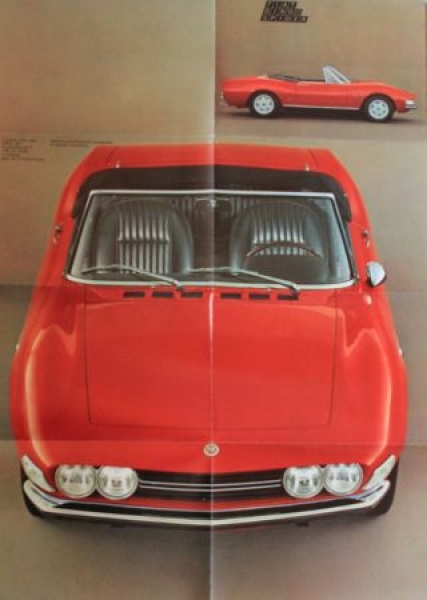 Fiat Dino Spider 2400 Modelprogram 1967 Carbrochure map (7989)